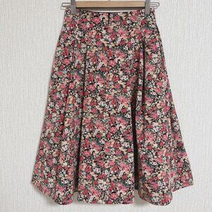 Cuproea Pink Floral Flare Skirt Knee Length Size M